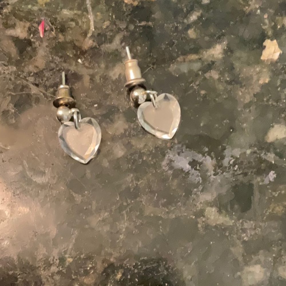 Heart Shaped Crystal Earrings